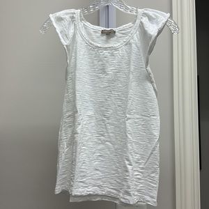 Lilla P crew neck flutter sleeve tank top